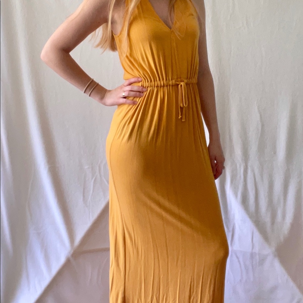 xs yellow maxi dress